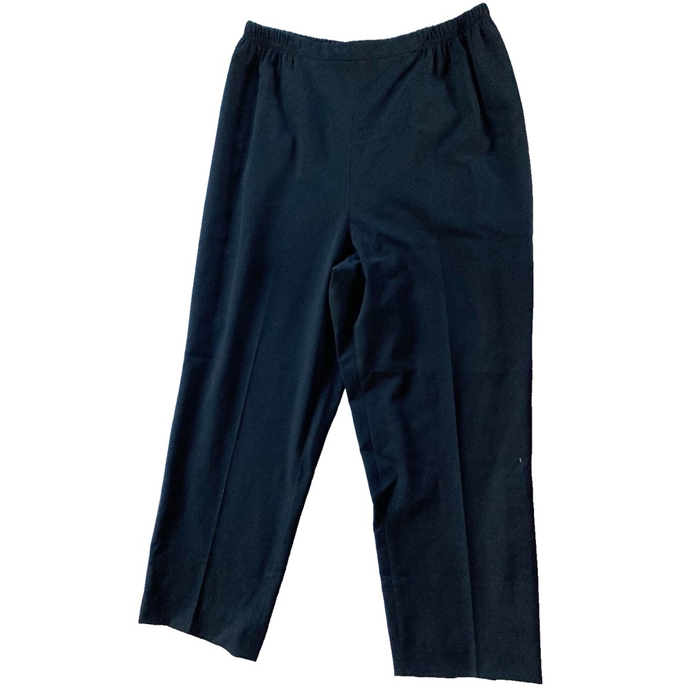 Caroline Rose Pants Womens Small Black Stretch Elastic Waist‎ Pull On Dressy